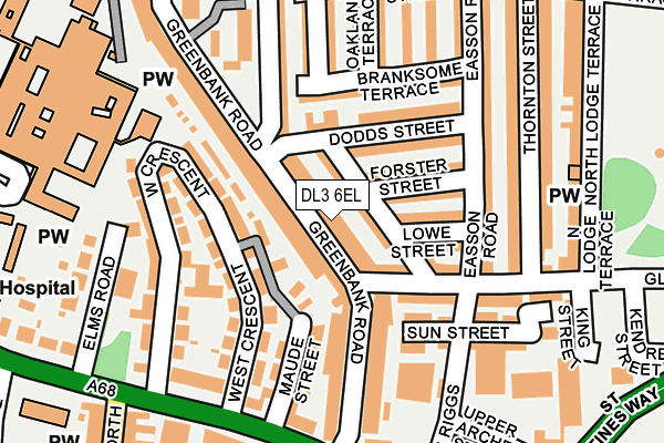 DL3 6EL map - OS OpenMap – Local (Ordnance Survey)