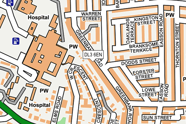 DL3 6EN map - OS OpenMap – Local (Ordnance Survey)