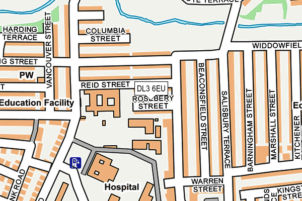 DL3 6EU map - OS OpenMap – Local (Ordnance Survey)