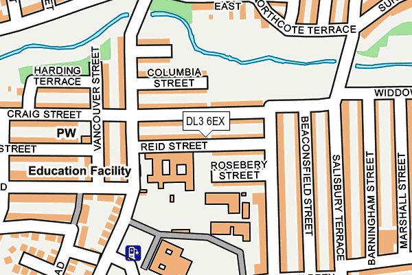DL3 6EX map - OS OpenMap – Local (Ordnance Survey)