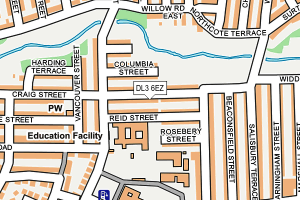 DL3 6EZ map - OS OpenMap – Local (Ordnance Survey)