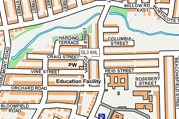 DL3 6HL map - OS OpenMap – Local (Ordnance Survey)