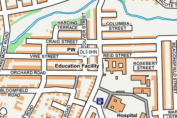 DL3 6HN map - OS OpenMap – Local (Ordnance Survey)