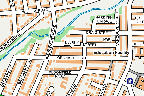 DL3 6HP map - OS OpenMap – Local (Ordnance Survey)