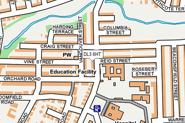 DL3 6HT map - OS OpenMap – Local (Ordnance Survey)