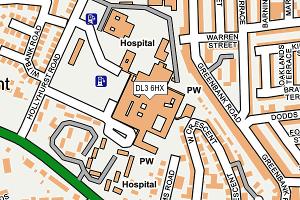 DL3 6HX map - OS OpenMap – Local (Ordnance Survey)