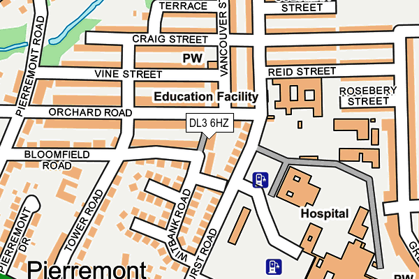 DL3 6HZ map - OS OpenMap – Local (Ordnance Survey)