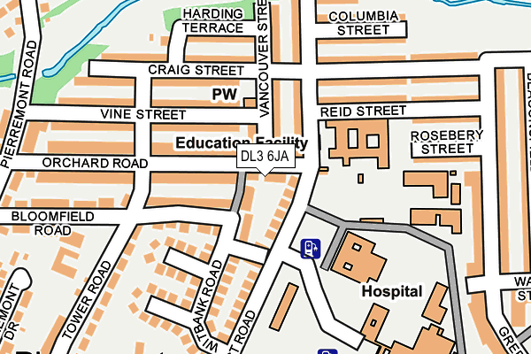 DL3 6JA map - OS OpenMap – Local (Ordnance Survey)