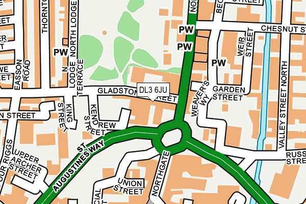 DL3 6JU map - OS OpenMap – Local (Ordnance Survey)