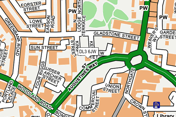 DL3 6JW map - OS OpenMap – Local (Ordnance Survey)