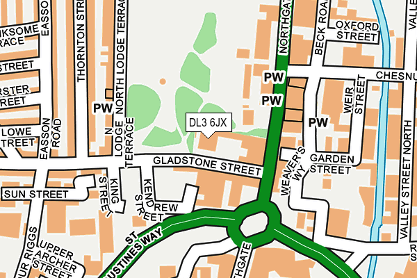 DL3 6JX map - OS OpenMap – Local (Ordnance Survey)