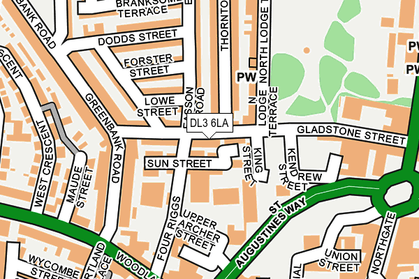DL3 6LA map - OS OpenMap – Local (Ordnance Survey)