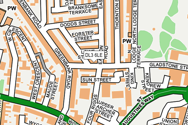 DL3 6LE map - OS OpenMap – Local (Ordnance Survey)