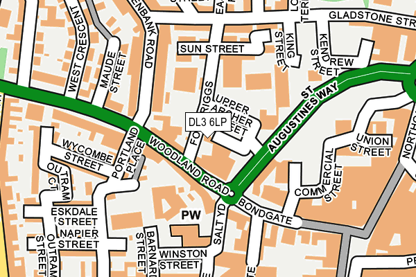 DL3 6LP map - OS OpenMap – Local (Ordnance Survey)