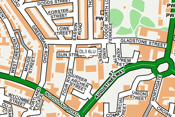 DL3 6LU map - OS OpenMap – Local (Ordnance Survey)