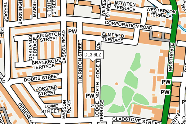 DL3 6LZ map - OS OpenMap – Local (Ordnance Survey)