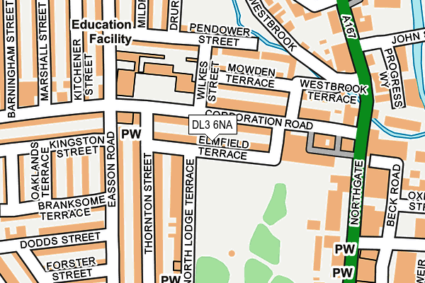 DL3 6NA map - OS OpenMap – Local (Ordnance Survey)