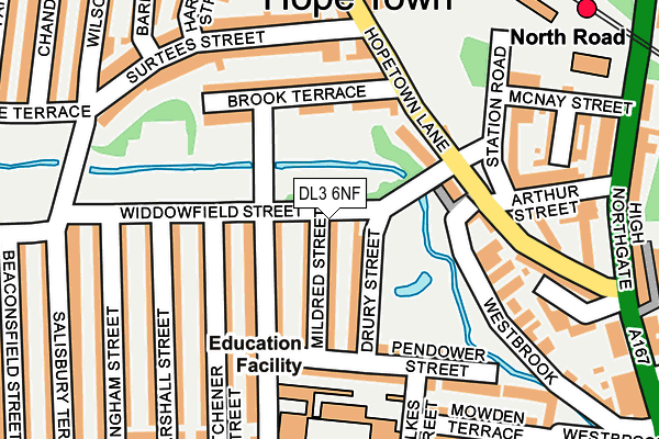 DL3 6NF map - OS OpenMap – Local (Ordnance Survey)