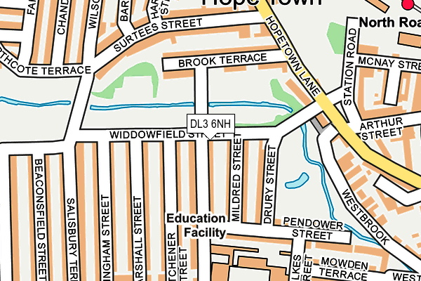 DL3 6NH map - OS OpenMap – Local (Ordnance Survey)