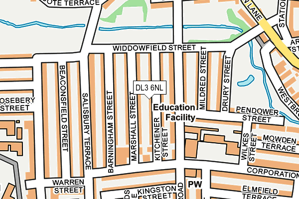 DL3 6NL map - OS OpenMap – Local (Ordnance Survey)