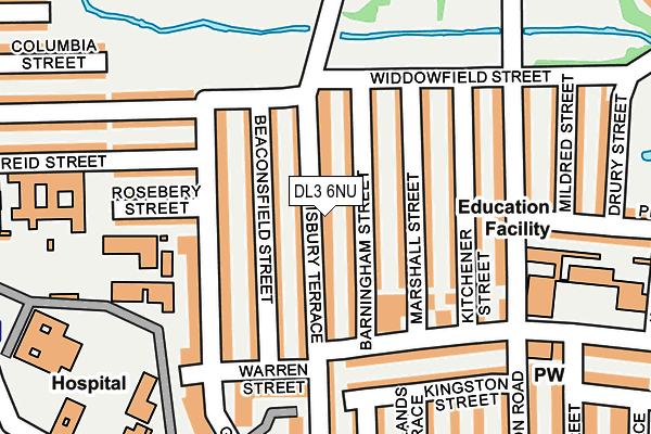 DL3 6NU map - OS OpenMap – Local (Ordnance Survey)