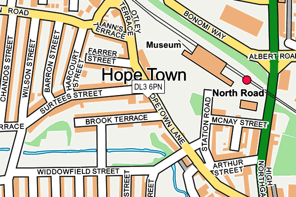 DL3 6PN map - OS OpenMap – Local (Ordnance Survey)