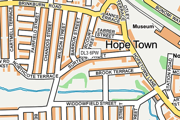 DL3 6PW map - OS OpenMap – Local (Ordnance Survey)