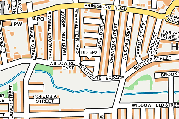 DL3 6PX map - OS OpenMap – Local (Ordnance Survey)