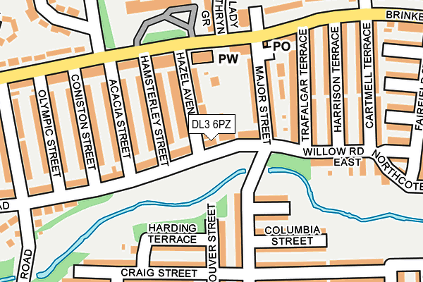 DL3 6PZ map - OS OpenMap – Local (Ordnance Survey)