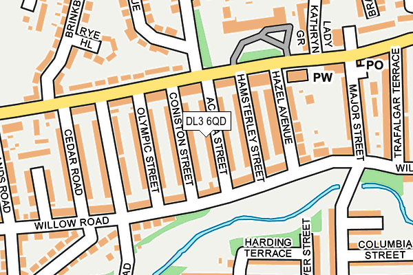 DL3 6QD map - OS OpenMap – Local (Ordnance Survey)