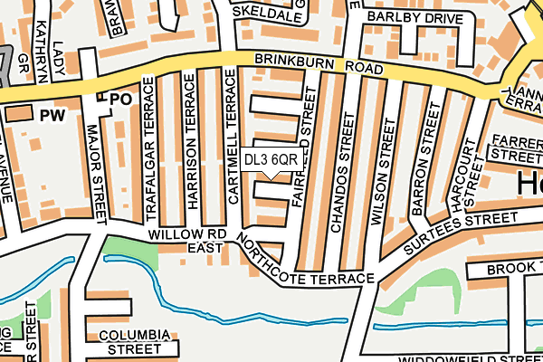 DL3 6QR map - OS OpenMap – Local (Ordnance Survey)