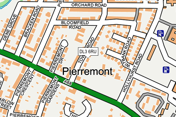 DL3 6RU map - OS OpenMap – Local (Ordnance Survey)