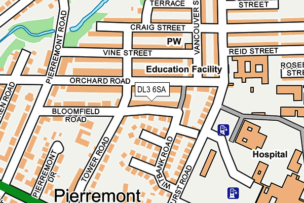 DL3 6SA map - OS OpenMap – Local (Ordnance Survey)