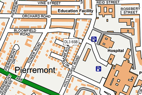 DL3 6SB map - OS OpenMap – Local (Ordnance Survey)