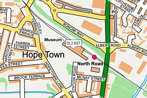 DL3 6ST map - OS OpenMap – Local (Ordnance Survey)