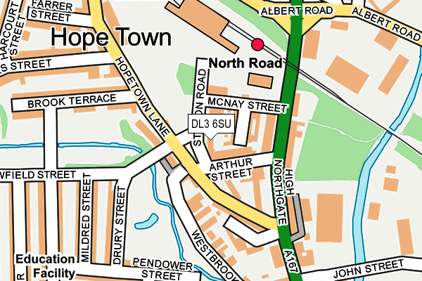 DL3 6SU map - OS OpenMap – Local (Ordnance Survey)