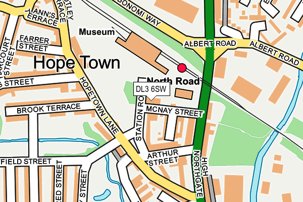 DL3 6SW map - OS OpenMap – Local (Ordnance Survey)