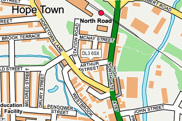 DL3 6SX map - OS OpenMap – Local (Ordnance Survey)