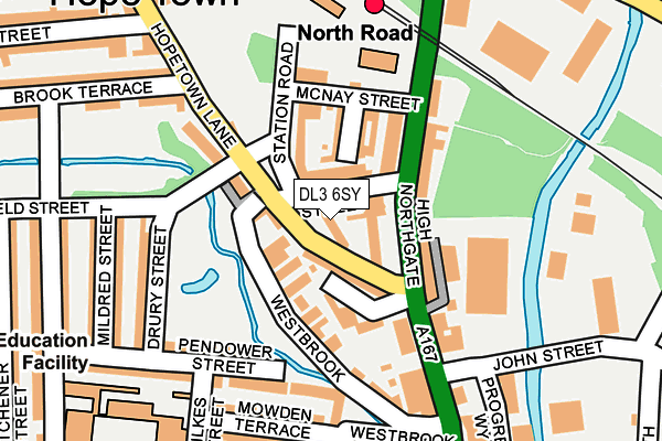 DL3 6SY map - OS OpenMap – Local (Ordnance Survey)
