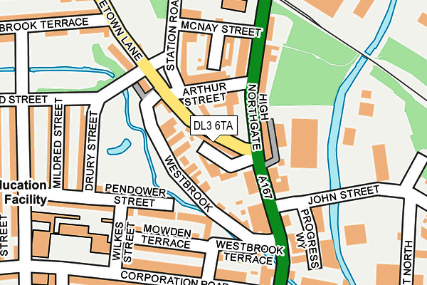 DL3 6TA map - OS OpenMap – Local (Ordnance Survey)