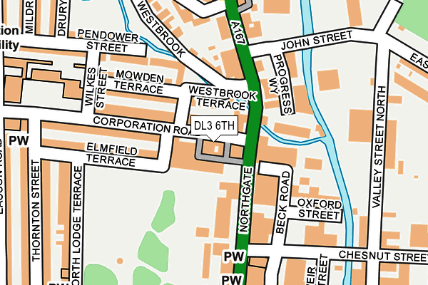 DL3 6TH map - OS OpenMap – Local (Ordnance Survey)
