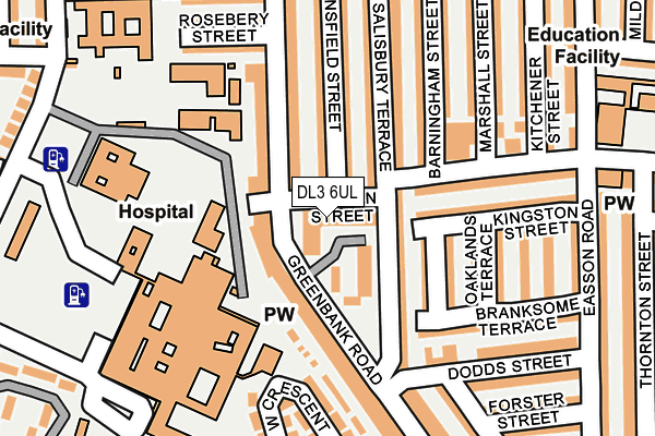 DL3 6UL map - OS OpenMap – Local (Ordnance Survey)