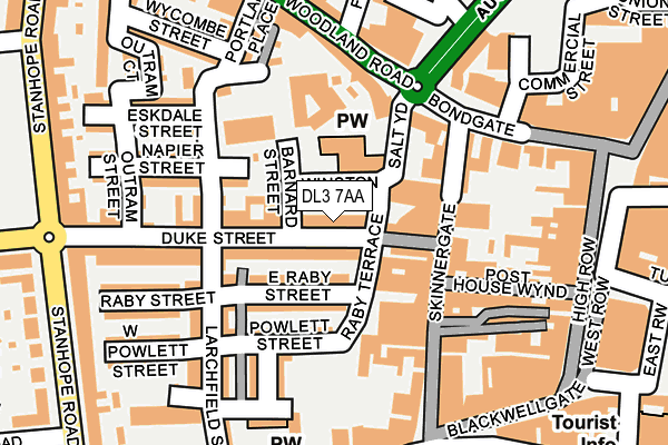 DL3 7AA map - OS OpenMap – Local (Ordnance Survey)