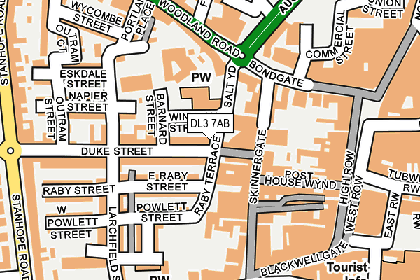 DL3 7AB map - OS OpenMap – Local (Ordnance Survey)