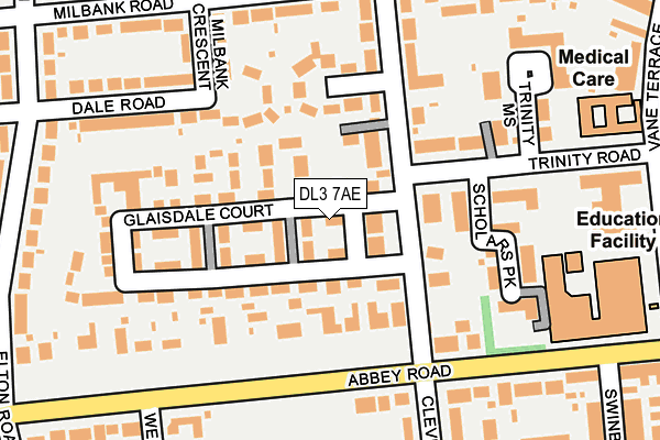 DL3 7AE map - OS OpenMap – Local (Ordnance Survey)