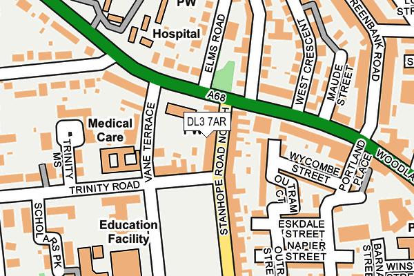 DL3 7AR map - OS OpenMap – Local (Ordnance Survey)