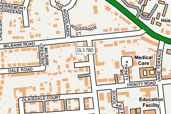 DL3 7BD map - OS OpenMap – Local (Ordnance Survey)