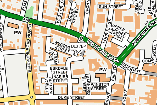 DL3 7BP map - OS OpenMap – Local (Ordnance Survey)
