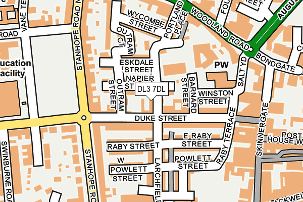 DL3 7DL map - OS OpenMap – Local (Ordnance Survey)