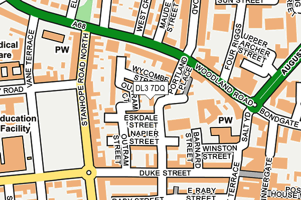 DL3 7DQ map - OS OpenMap – Local (Ordnance Survey)